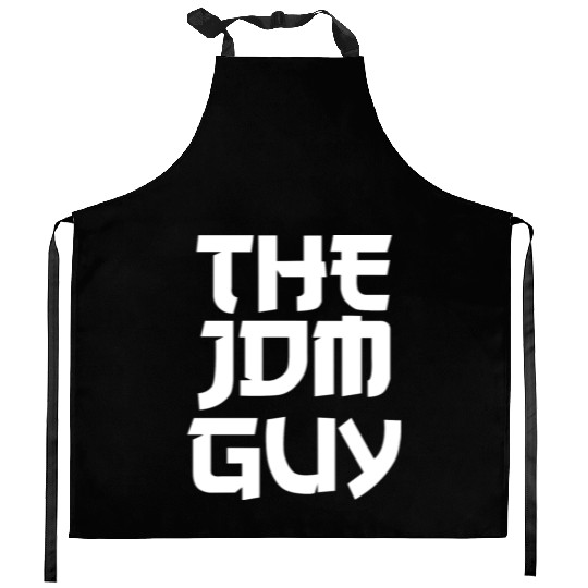 The JDM Guy white text japanese car lover Kitchen Aprons