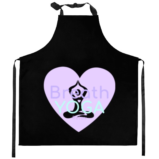 Breath Yoga Relax | Yogi Kitchen Aprons with heart Namaste