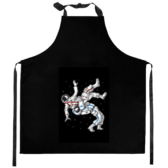 Jiu-Jitsu Astronauts Kitchen Aprons