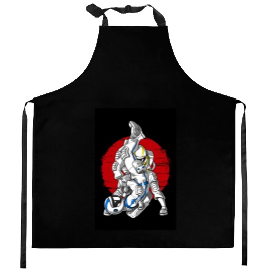 Astronaut Jiu-Jitsu Wrestling Kitchen Aprons