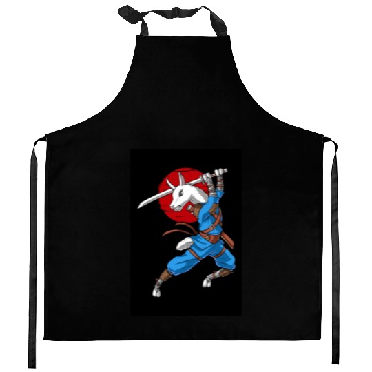 Llama Ninja Samurai Kitchen Aprons