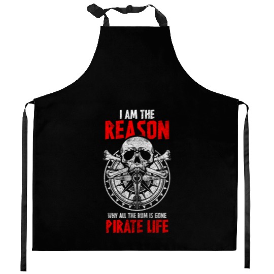 Pirates Treasure Skull Kitchen Aprons