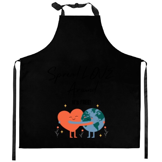 Spread Love Around Kitchen Aprons