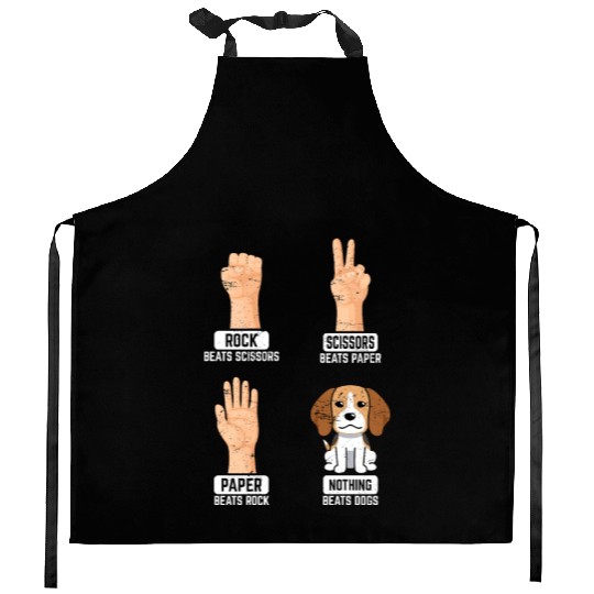 Rock Paper Scissors Dogs Funny Dog Lovers Pet Dog Kitchen Aprons