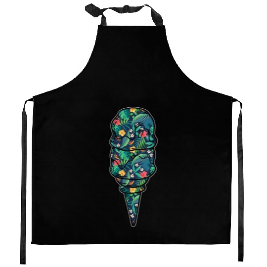 Ice Cream Tropical Floral Flower Kitchen Aprons