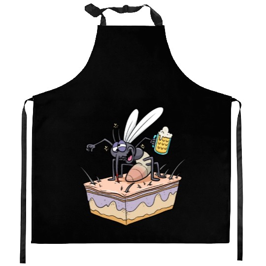 Insect Mosquito Drinking Beer Mosquitoes Kitchen Aprons
