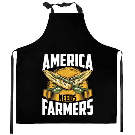 America Needs Farmers Agriculture Farmer Corn Kitchen Aprons