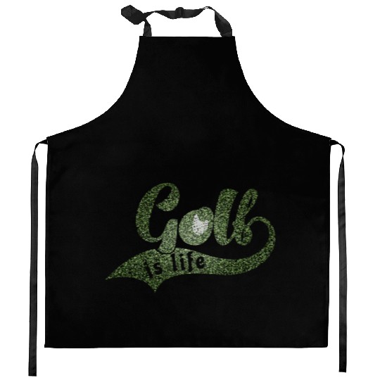 GOLF IS LIFE Distressed Look Kitchen Aprons