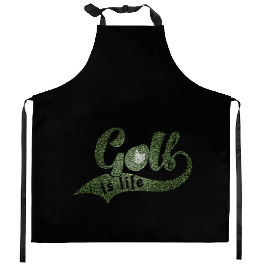 GOLF IS LIFE Distressed Look Kitchen Aprons