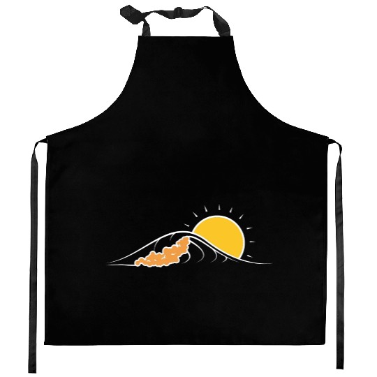 Retro Vintage Sunset Car Style Sun Sunshine Kitchen Aprons