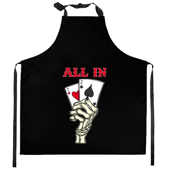 Poker Player Poker Cards 7 2 Skeleton Hand Poker Kitchen Aprons