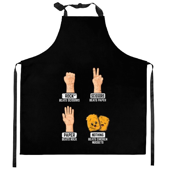 Rock Paper Scissors Nothing Beats Chicken Nuggets Kitchen Aprons