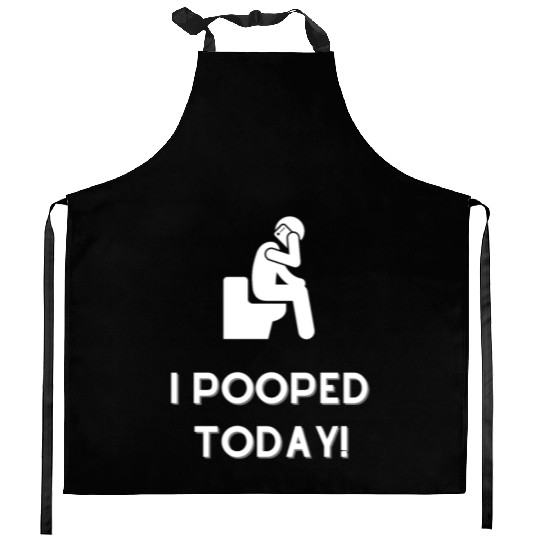 Funny I Pooped Today Funny Poop Birthday Kitchen Aprons