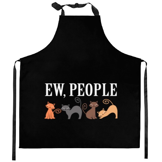 Ew People meowy Cat Lover Kitchen Aprons