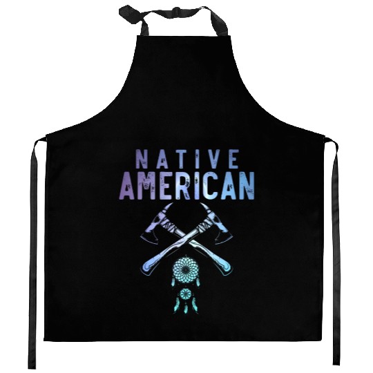 Native American Axe Traditional Dreamcatcher Kitchen Aprons