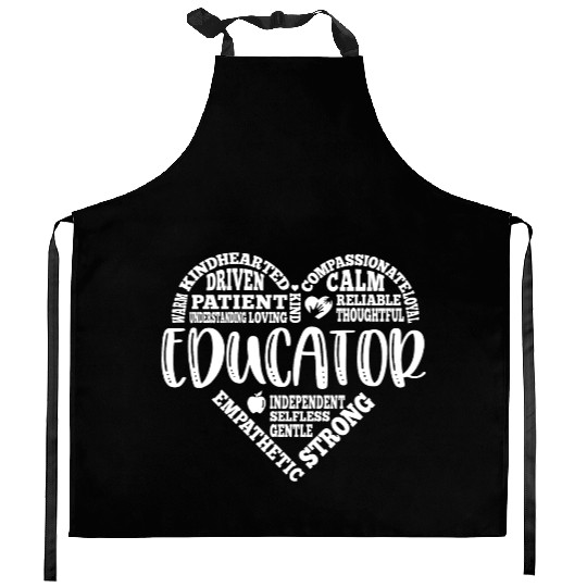 Educator Teacher appreciation subway art Kitchen Aprons