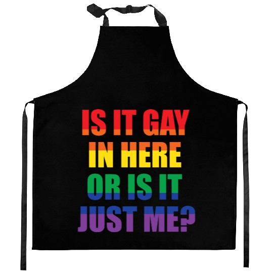 LGBT Funny Gay Lesbian Pride Rainbow Slogan Gift Kitchen Aprons