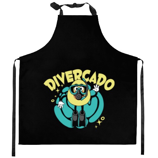 Scuba Diving Diver Kitchen Aprons