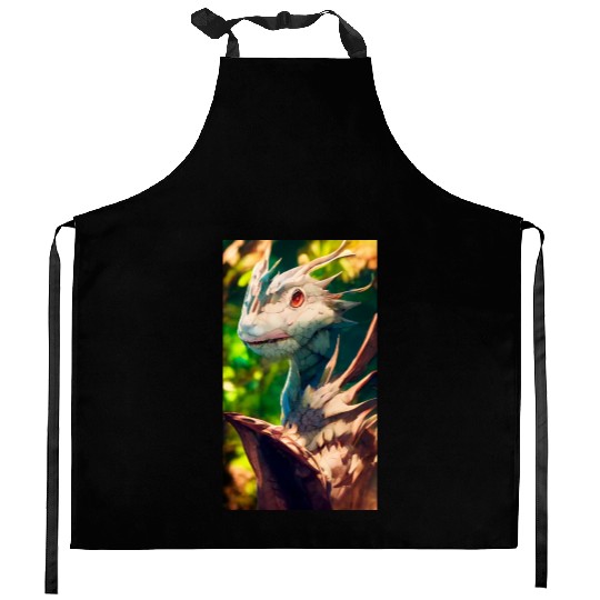 A fabulous mystical dragon in the jungle. A Kitchen Aprons