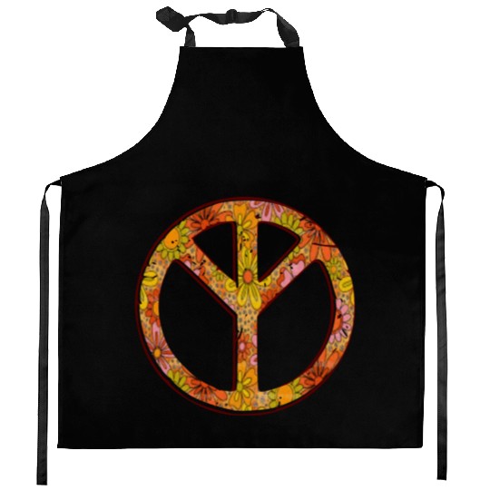 Peace Love, Groovy Kitchen Aprons