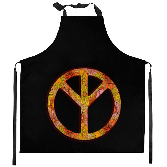 Peace Love, Groovy Kitchen Aprons