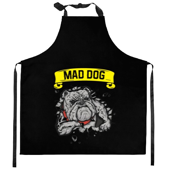 Mad dog pitbill lover Kitchen Aprons