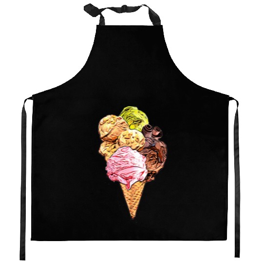 ice cream Kitchen Aprons