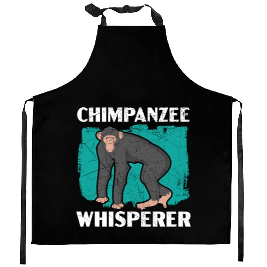Chimpanzee Whisperer Monkey Animal Zookeeper Kitchen Aprons