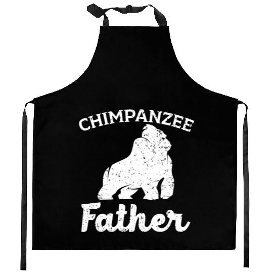 Chimpanzee Father Monkey Wildlife Animal Zookeeper Kitchen Aprons