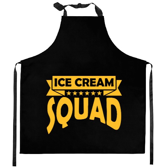 friends ice cream squad Kitchen Aprons