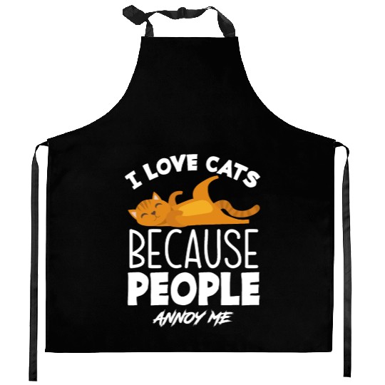 I Love Cats Kitchen Aprons