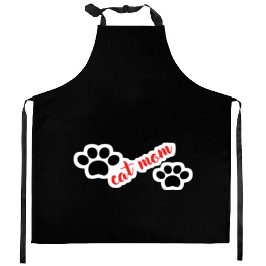 Cat Mom Funny design Classic Kitchen Aprons