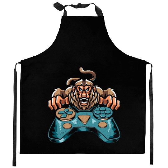 Gamer Proboscis Monkey Ape Wildlife Zookeeper Kitchen Aprons