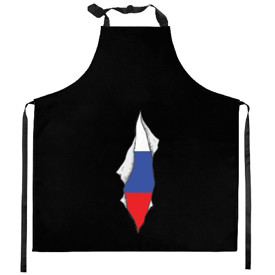 Russia flag proud Russian Kitchen Aprons
