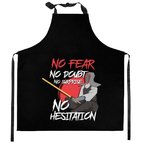 Fighter Katana Martial Arts Sword Kitchen Aprons