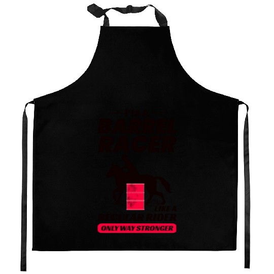 Barrel Racer Rodeo Racing Horse Riding Race Funny Kitchen Aprons