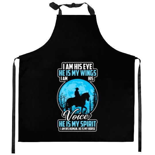 Horseback riding equestrian sport friends Kitchen Aprons