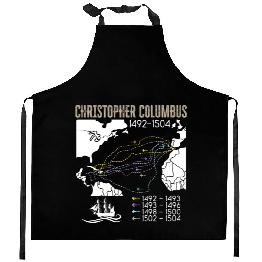 Christopher Columbus Day Italian American Kitchen Aprons