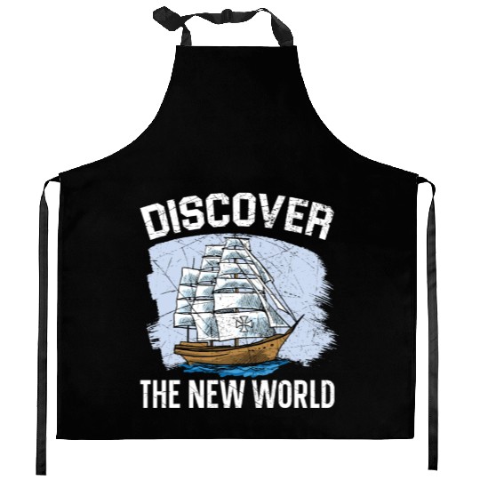 Discover The New World Columbus Day Navigator Kitchen Aprons