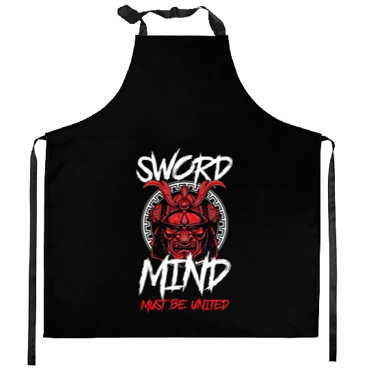 Samurai Katana Manga Honor Kitchen Aprons