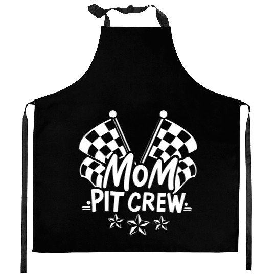 Mom Pit Crew Car Racing Mama Cool Mothers Day Kitchen Aprons