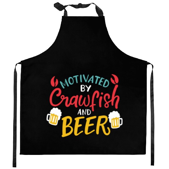 Motivated By Crawfish & Beer Kitchen Aprons