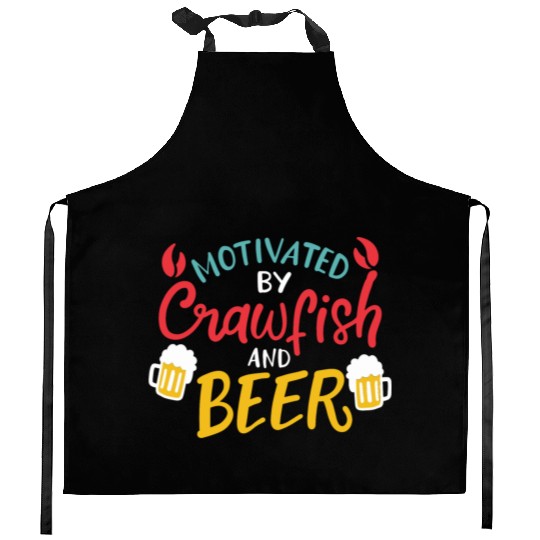 Motivated By Crawfish & Beer Kitchen Aprons