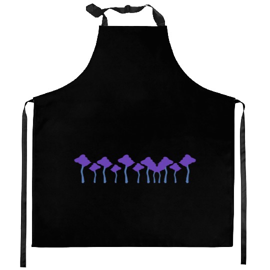 Trees Line Nature Forest Stroke Purple Kitchen Aprons