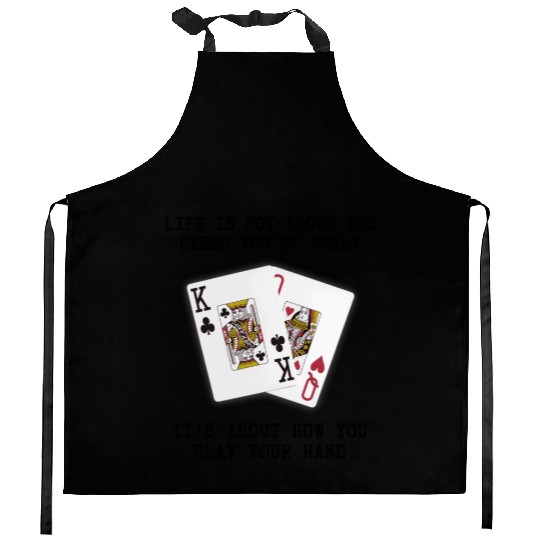 Inspirational Saying Playing Cards Poker Quote Kitchen Aprons