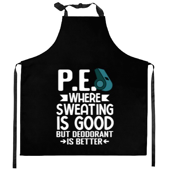 PE Teacher Education Gym Physical Education Kitchen Aprons