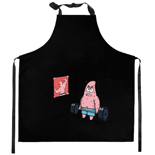 Majin Buu vs Patrick - Funny Anime Gym and Workout Kitchen Aprons