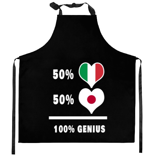 Italy and Japan Genius / gift Kitchen Aprons