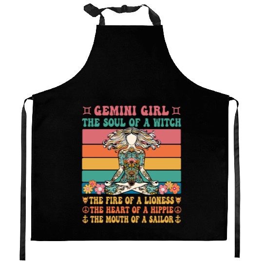 Gemini Girl Astrology Sign Kitchen Aprons