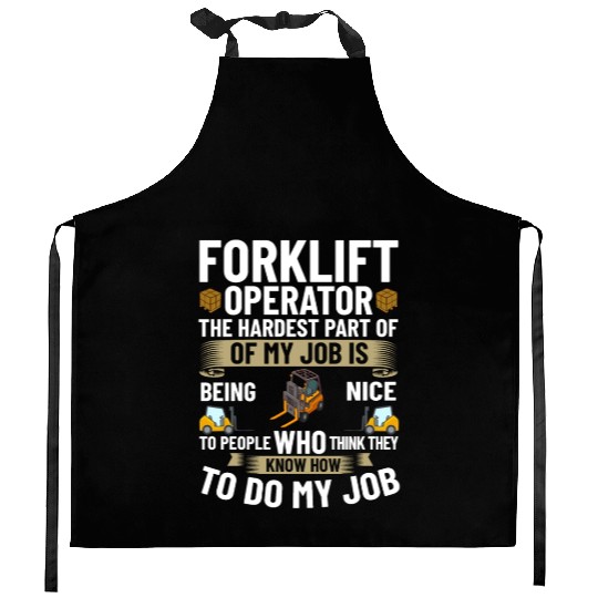 Forklift Operator Driver Lift Truck Training Kitchen Aprons